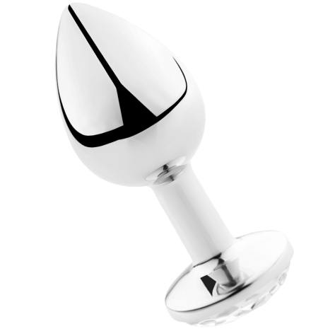 Korek analny SECRETPLAY z aluminium i szkła, 7 cm