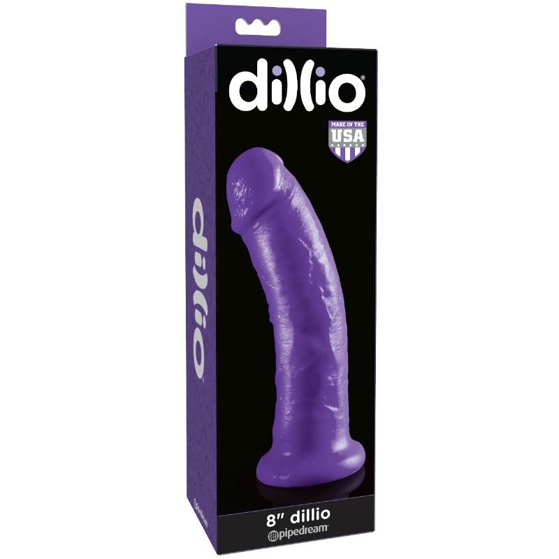 Fioletowy dildo DILLIO z przyssawką, 20,32 cm