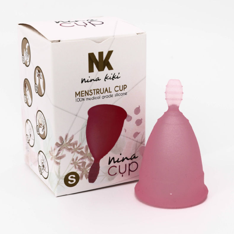 Kubeczek menstruacyjny z silikonu, rozmiar S, wielokrotnego użytku, do 12 godzin NINA KIKÍ