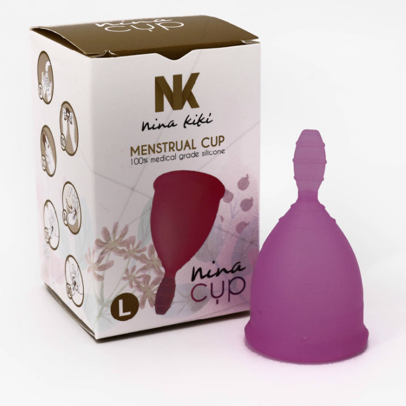 Kubeczek menstruacyjny z silikonu medycznego, rozmiar L, komfort do 12 godzin NINA KIKÍ