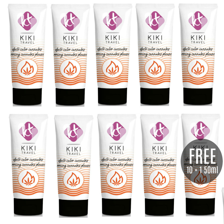 Rozgrzewający żel intymny z aromatem konopi, 50 ml, wegański, z aloesem do delikatnej pielęgnacji KIKÍ TRAVEL