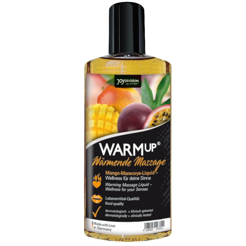 JOYDIVISION AQUAGLIDE WARMup olejek do masażu o smaku mango i marakui, 150 ml