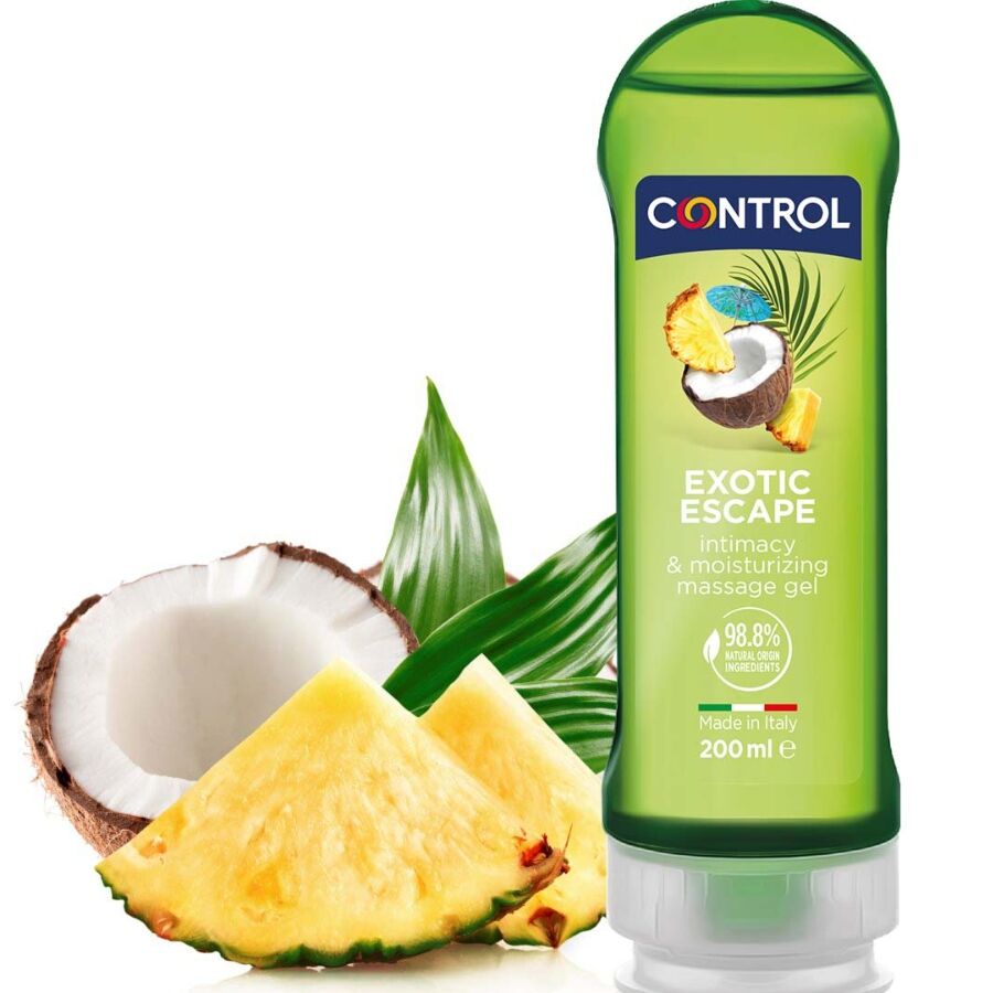 Żel do masażu Control Exotic 2 w 1, 200 ml