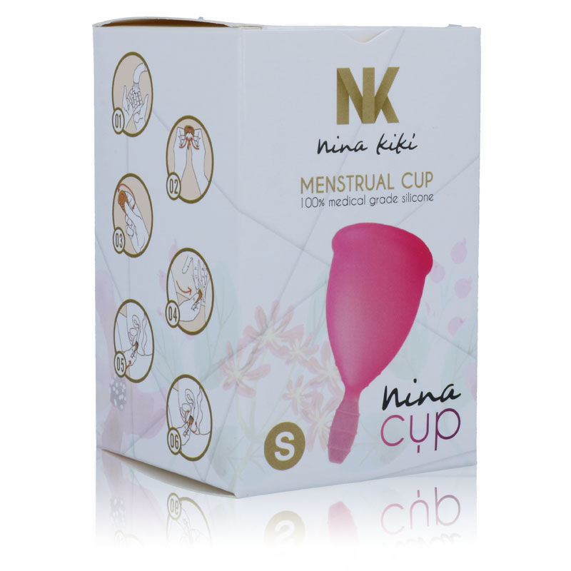 Kubeczek menstruacyjny NINA KIKÍ, rozmiar S, różowy