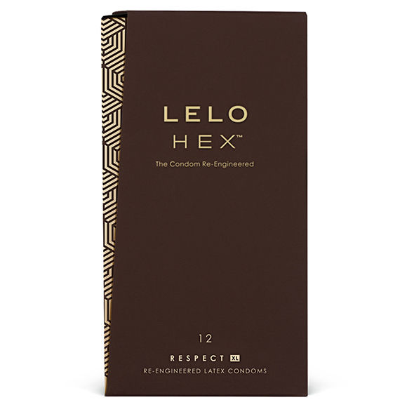 Duże prezerwatywy LELO HEX Respect XL, 12 sztuk