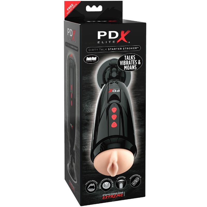 PDX ELITE Dirty Talk Starter wibrujący masturbator