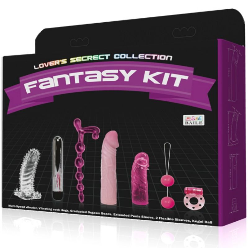 BAILE Lovers Secret Fantasy Kit, zestaw erotyczny na prezent, 7 elementów