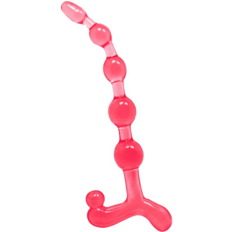 Koraliki analne BAILE Bendy Twist, czerwone