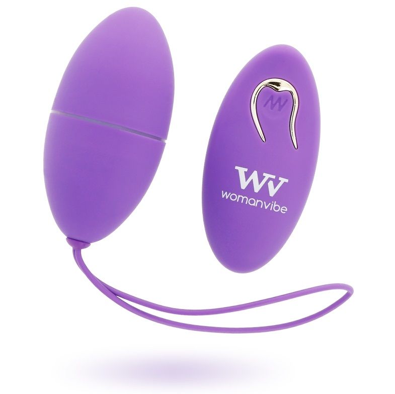 Fioletowe jajko wibracyjne Womanvibe Alsan z pilotem