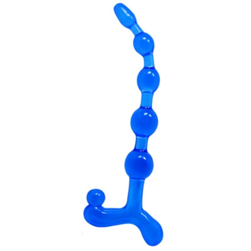 BAILE Bendy Twist, niebieski łańcuszek analny