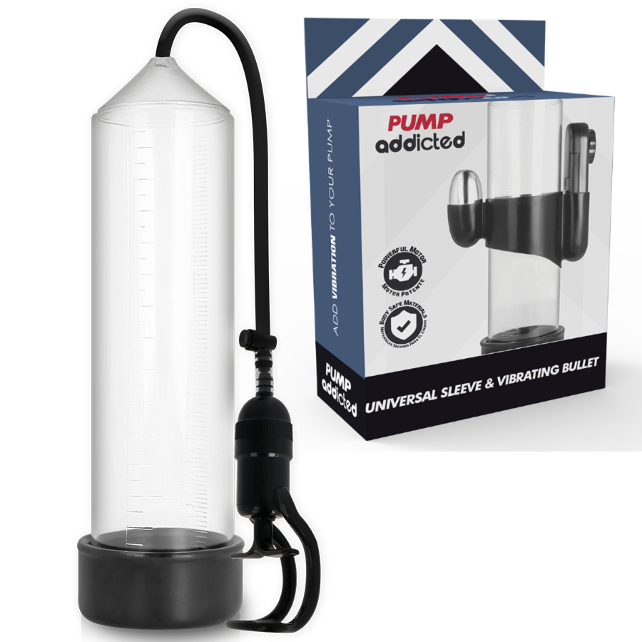 PUMP ADDICTED RX5 przezroczysta pompka do penisa z wibratorem