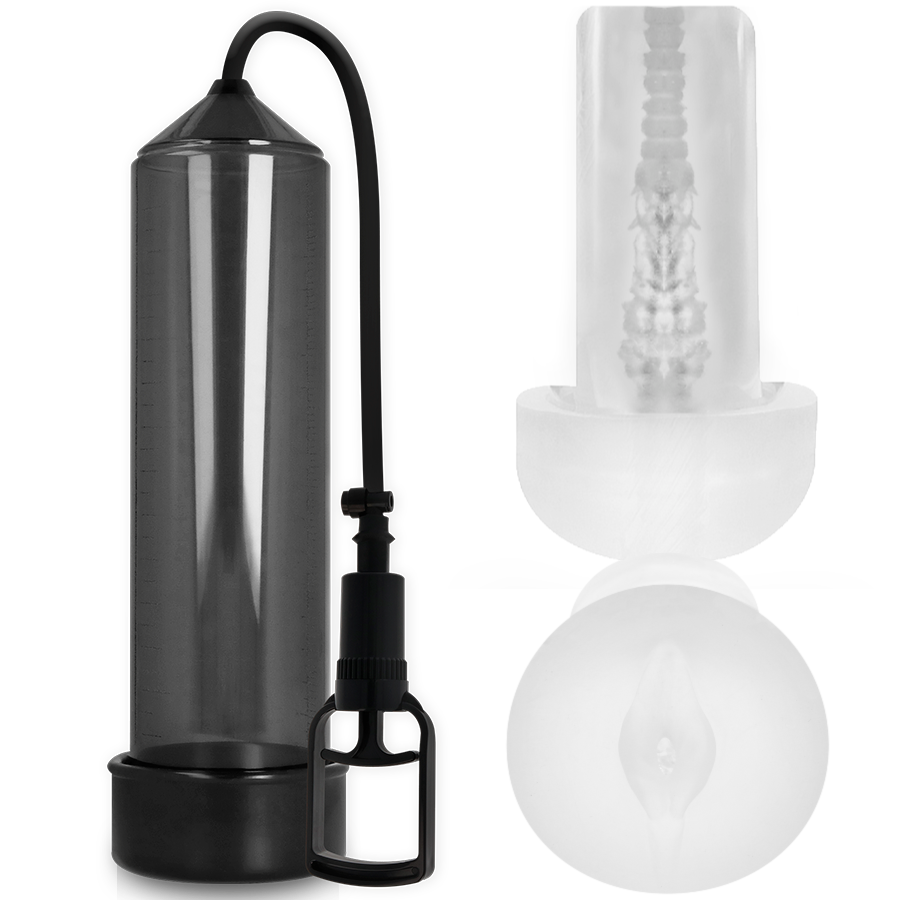 PUMP ADDICTED RX7 pompka do penisa z masturbatorem, czarna