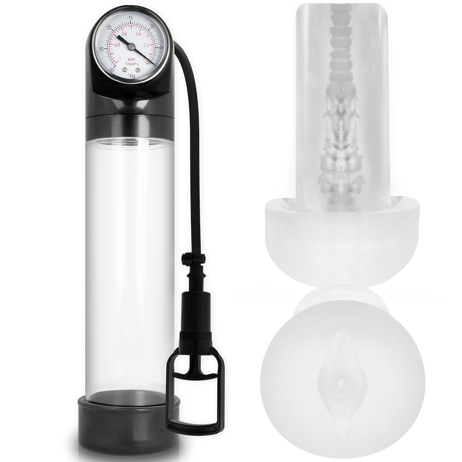 PUMP ADDICTED RX9 przezroczysta pompka do penisa z masturbatorem