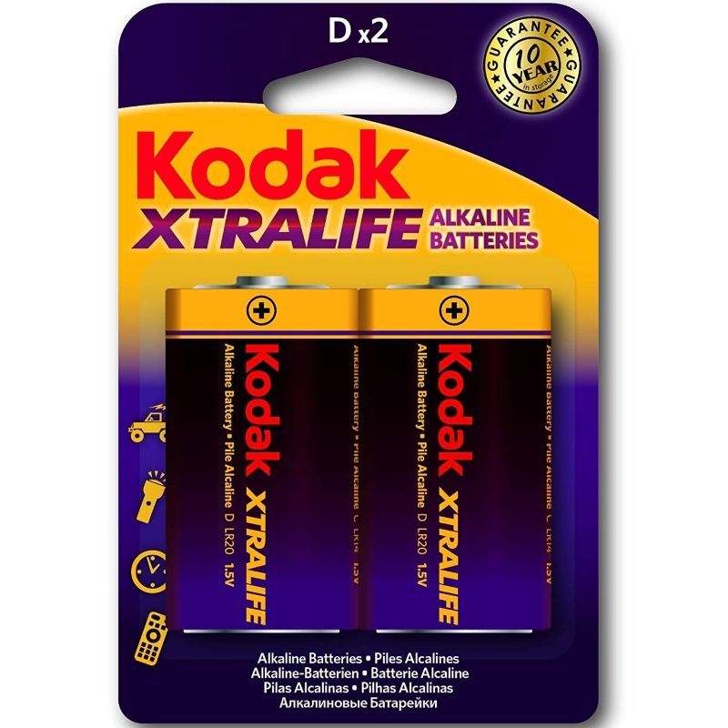 Baterie alkaliczne D LR20 zapewniające długotrwałą energię na co dzień KODAK