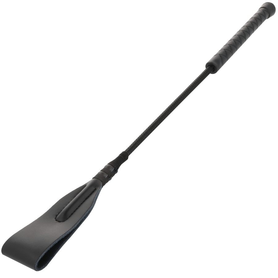 DARKNESS SENSATIONS Bicz jeździecki z końcówką ze skóry, 45 cm