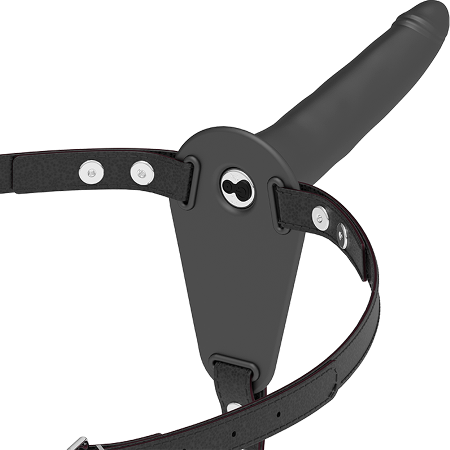 Harness strap-on Fetish Submissive z wibratorem, 15 cm