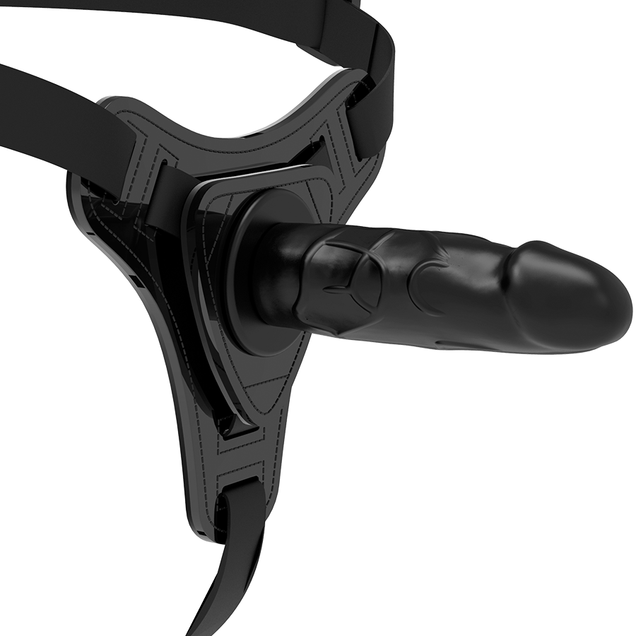 Fetish Submissive Harness z czarnego silikonu, 15 cm