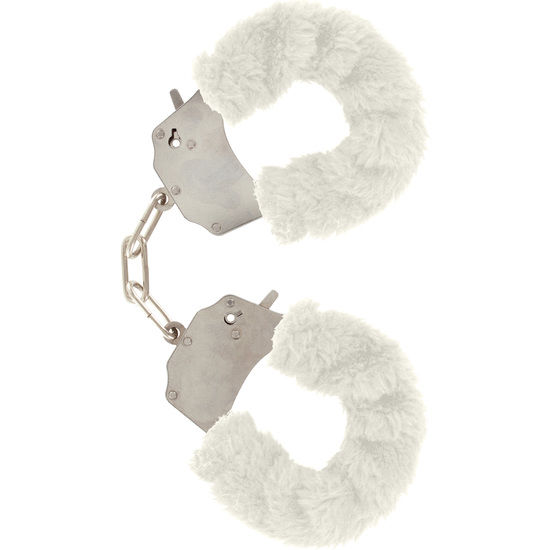 TOYJOY Furry Fun kajdanki z białym pluszem