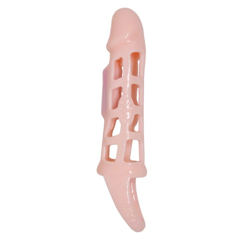 BAILE FOR HIM nakładka na penisa z wibracjami i paskiem na jądra, 13,5 cm