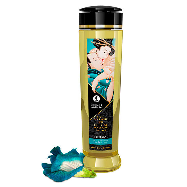 Shunga Sensual olejek do masażu Flores de la Isla, 240 ml