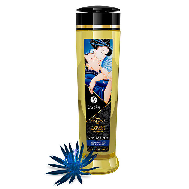 Shunga Seduction olejek do masażu o zapachu kwiatów o północy, 240 ml