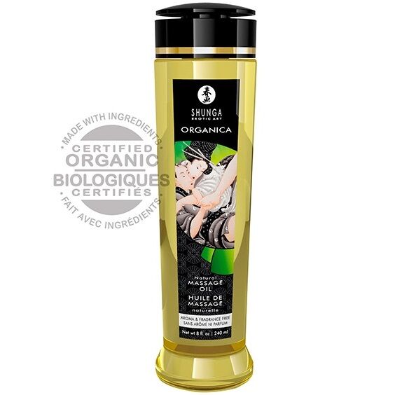 Shunga Natural Organic, olejek do masażu, 240 ml