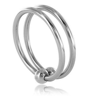METAL HARD metalowy pierścień na penisa bez wibracji, z dwoma stalowymi obręczami, 30 mm