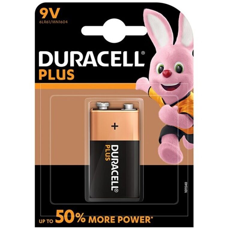 Bateria alkaliczna 9 V o długiej żywotności do czujników dymu i pilotów DURACELL