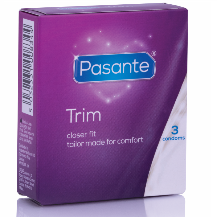 Cienkie prezerwatywy Pasante Thin Trim, 3 sztuki