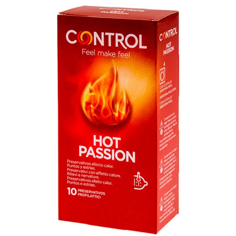 Prezerwatywy Control Hot Passion z efektem rozgrzewającym, 10 szt.