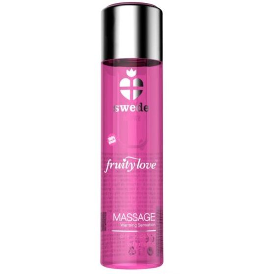 Olejek do masażu SWEDE Fruity Love o działaniu rozgrzewającym, różowy grejpfrut i mango, 60 ml