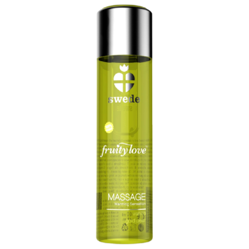 Olejek do masażu SWEDE Fruity Love o zapachu wanilii i złotej gruszki, 120 ml