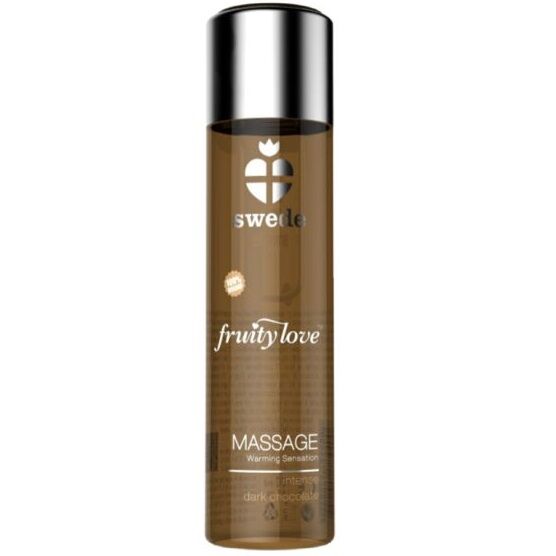 Olej do masażu SWEDE Fruity Love o działaniu rozgrzewającym, gorzka czekolada, 60 ml