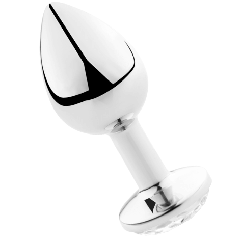 Transparentny korek analny SECRETPLAY z aluminium, rozmiar L