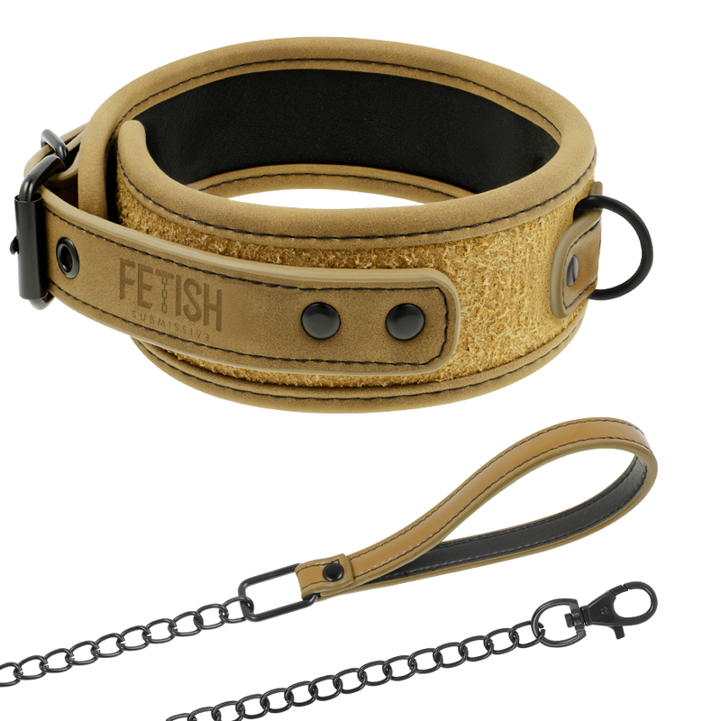 Obroża BDSM Fetish Submissive Origin z łańcuszkiem
