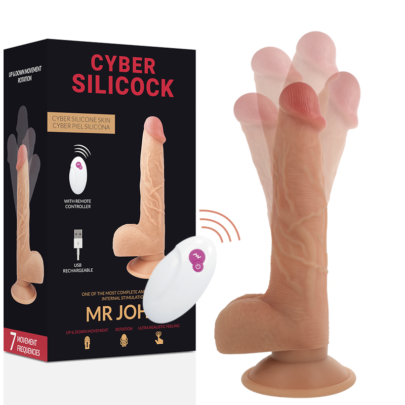 Wibrator CYBER SILICOCK Realistic Mr John z pilotem