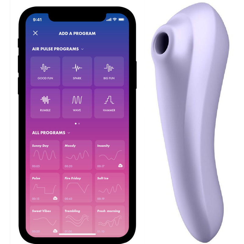 Wibrator Satisfyer Dual Pleasure z aplikacją w kolorze mauve