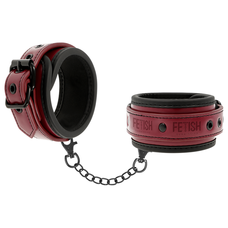 Kajdanki FETISH SUBMISSIVE DARK ROOM z wegańskiej skóry