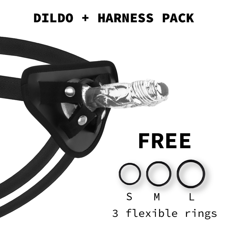 Przezroczyste, realistyczne dildo strap on 12 cm z żelu Jelly z przyssawką X RAY